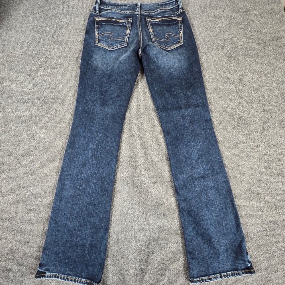 Silver Jeans Tuesday Slim Boot Women W27 L33 Blue Y2K Low Rise Dark Wash - Picture 6 of 16